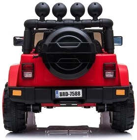 RAMIZ  Elektrické autíčko - Jeep BRD-7588 4x4 - červené - 4x45W - 1x12V10Ah - 2023