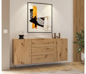 Komoda Avernic Typ 26 (čierna + dub artisan). Vlastná spoľahlivá doprava až k Vám domov. 1042059