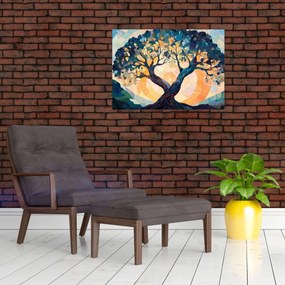 Obraz – Mozaika – slnko a strom II. (70x50 cm)