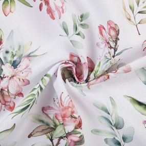 Biante Teflónový behúň na stôl TF-134 Akvarelové kvety rododendrónu na bielom 20x180 cm