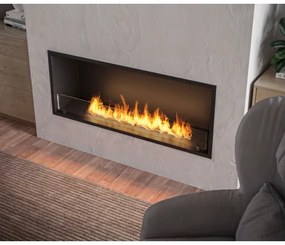 InFire - Vstavaný BIO krb 49,4x124,4 cm 6kW čierna