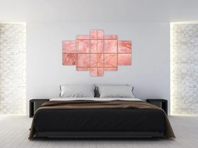 Obraz - Ružové, mramorované dlaždice (150x105 cm)