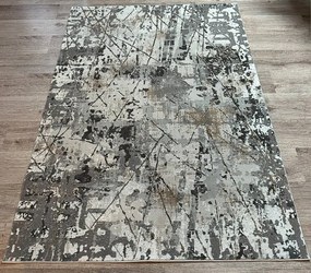 Moderný sivý koberec s abstraktným vzorom Luxess 25019-GRI Rozmer: 120x170 cm