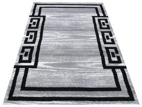 Štýlový sivo čierny koberec s ornamentom Šírka: 80 cm | Dĺžka: 150 cm