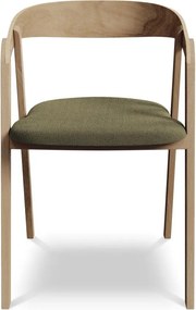 Zelené jedálenské kreslo z masívneho dreva Erika – Makamii