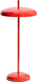 Červená LED stmievateľná stolová lampa s kovovým tienidlom (výška 35 cm) Porte – Kave Home