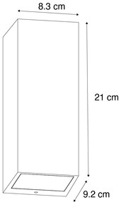 Priemyselná nástenná lampa hrdzavohnedá 2-svetlá AR70 IP54 - Baleno