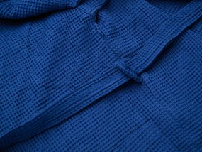 Vafľový župan s kapucňou SPAFFLE, tmavomodrý Veľkosť: L/XL