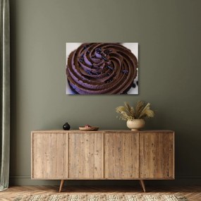 Sklenený obraz - Čokoládový Cupcake (70x50 cm)