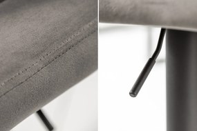 Barová stolička Portland velvet grey