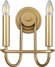 Kichler KL-CAPITOL-HILL2-PNBR - Nástenné svietidlo CAPITOL HILL 2xE14/40W/230V zlaté