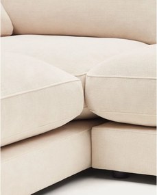 Béžová ženilková rohová pohovka (ľavý roh/s leňoškou) Gala – Kave Home