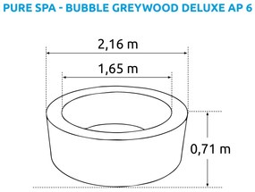 Intex | Vírivý bazén Pure Spa - Bubble Greywood Deluxe AP 6 + výhodný set príslušenstva | 19900146