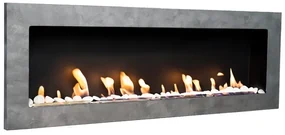 BIOFLAME biokrb Easy L Open Imitácia betónu 115x40 cm