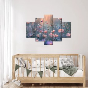 Obraz - Kvety v pastelových farbách (150x105 cm)