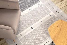 Koberec ANGEL 6553 / 52022 pruhy, béžový / sivý