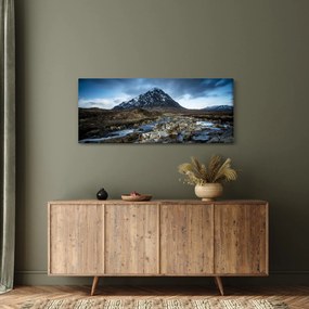 Obraz hory a rieky (120x50 cm)