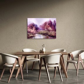 Sklenený obraz - Jesenná krajinomaľba (70x50 cm)