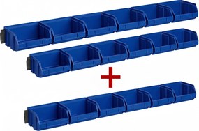 Súprava lišty s boxami 2+1 ZADARMO, malé boxy, modrá