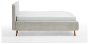 Béžová čalúnená jednolôžková posteľ bez roštu 120x200 cm Mattis – Meise Möbel