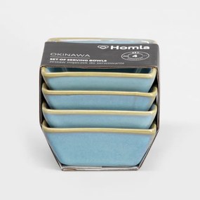 Sada dekoračných misiek OKINAWA tyrkysových 743061 (4 ks)