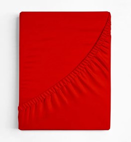 Bavlnená plachta s gumou 180 x 200 cm červená