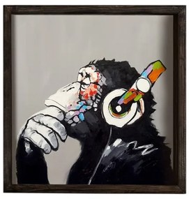 Nástenný obraz 33x33 cm čierna/pestrofarebná