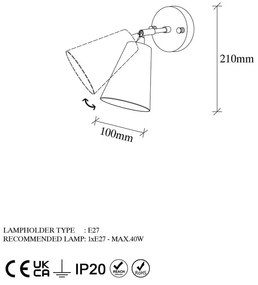 Nástenné svietidlo v zlatej farbe ø 10 cm Evander – Opviq lights