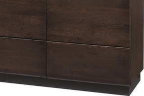 Komoda Porti 45 160 cm z masívu dub čokoládový