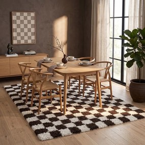 Hnedý/krémovobiely koberec 160x230 cm Grida – ESTE
