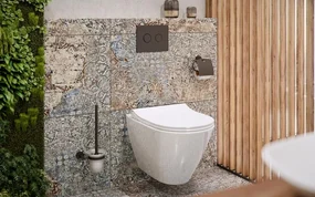 Erga FOR YOU, toaletná WC kefa na stenu, čierna matná, ERG-08254