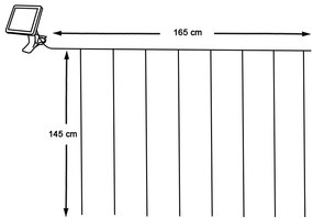 Solárna dekoračná svetelná reťaz pre osvetlenie slnečníka