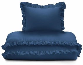 Detexpol Obliečky do postieľky 100x135 + 40x60 cm s volánikom - Mayamoo denim