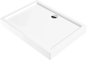 Deante Jasmin, obdĺžniková akrylátová vanička 100x80x14 cm, hĺbka 3cm, biela, KGJ_046B