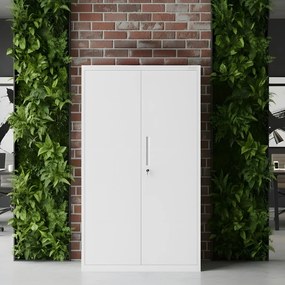 Kovová modulárna multifunkčná skriňa na podstavci biela MEGAN 1600 x 900 x 400 mm