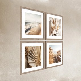 Tlačené obrazy v súprave 4 ks s rámom 30x30 cm Boho Dreams – Styler
