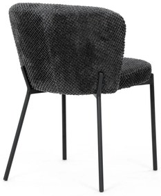 Súprava jedálenských stoličiek Bouclé CT-W1077GREY2, 4 ks