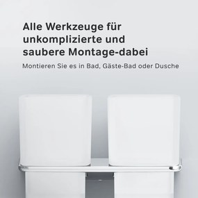 Sklenený pohár na zubné kefky AM.PM Inspire 2.0 AIB343400 nástenný, dvojitý, chróm