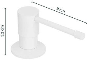 Sink Quality Top, dávkovač saponátu pre kuchynský drez 400ml, biela, SKQ-DOZL-WH
