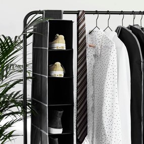 Textilný závesný organizér Compactor Garment So Black 9 Rack