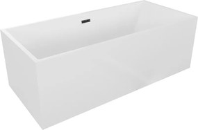 Mexen Vigo, voľne stojaca vaňa 178,5 x 80 cm, biela, čierny matný prepad, 51251788000-70