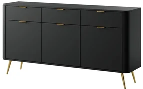 Komoda Ovenia O3  (čierna). Akcia -20%. Vlastná spoľahlivá doprava až k Vám domov. 1099601