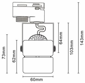 Bodové svietidlo v lištovom systéme VIENNA 3xGU10/10W/230V čierna