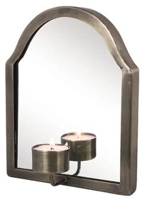Strömshaga Nástenné zrkadlo so svietnikom Antique Brass 20 cm