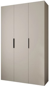 Šatníková skriňa 150 cm Carmela 40-4 (kašmír + čierna). Akcia -20%. Vlastná spoľahlivá doprava až k Vám domov. 1126655