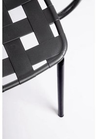 Čierne kovové záhradné stoličky v súprave 4 ks Clover – Bizzotto