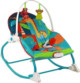 LEAN Hojdacie kresielko 2v1 Dinosaurus - vibrácie, zvuky