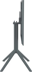 Skladací stôl Sky square - tmavošedá