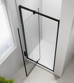 Polysan Polysan, EASY BLACK otočné sprchové dvere 760-900mm, číre sklo, EL1615B