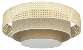 Duolla - LED Stropné svietidlo LUNETA LED/26W/230V pr. 60 cm 4000K ratan/béžová